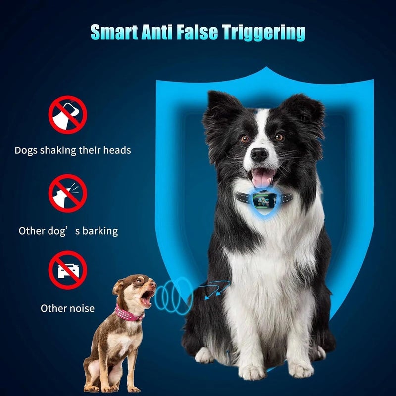 AKUVU Dog Bark Collar - Rechargeable Smart Barking Collar, Anti Bark Training Collar with Adjustable Sensitivity Beep Vibration Shock, Bark Shock Collar for Large Medium Small Dogs (Black) - Image 5